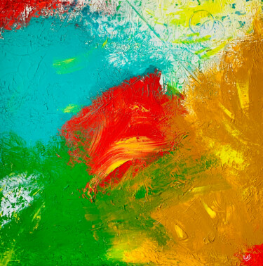 Schilderij getiteld "ABSTRAIT 232" door Rick Smith, Origineel Kunstwerk, Acryl
