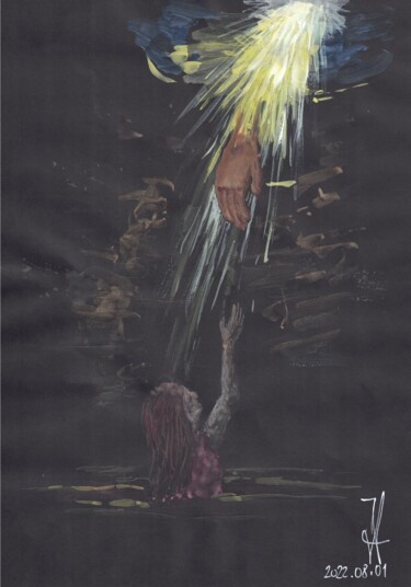 绘画 标题为“Fosse profonde” 由Jean-Marc Allenbach, 原创艺术品, 水粉
