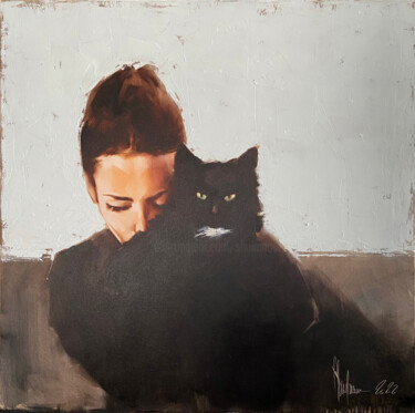 Painting titled "A sad portrait." by Igor Shulman, Original Artwork, Oil
