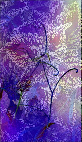 Photographie intitulée "Bleue" par Denise Arsac Coustoulin, Œuvre d'art originale, Photographie manipulée