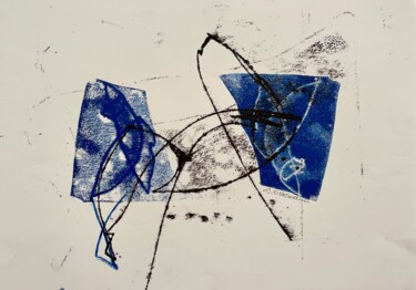 Druckgrafik mit dem Titel "Augenblick #6" von Irene Ostermann, Original-Kunstwerk, Monotypie