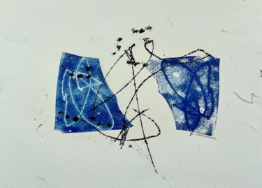 Druckgrafik mit dem Titel "Augenblick #8" von Irene Ostermann, Original-Kunstwerk, Monotypie