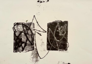Druckgrafik mit dem Titel "Augenblick #16" von Irene Ostermann, Original-Kunstwerk, Monotypie