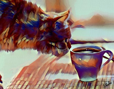 My cat loves coffee