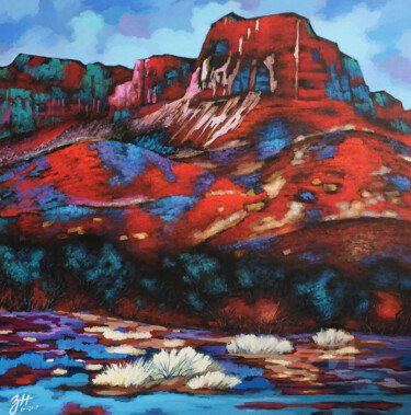 绘画 标题为“Sedona View” 由Hongz Neher, 原创艺术品, 丙烯 安装在木质担架架上