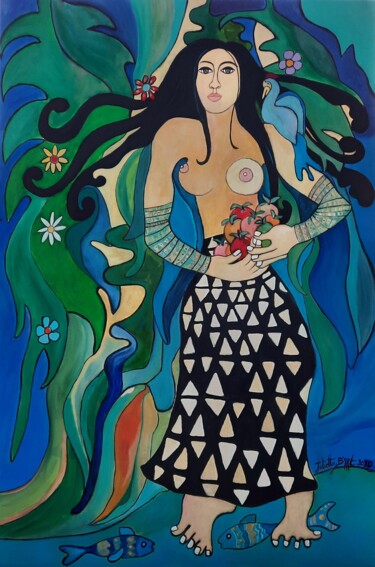 Cueillir la vie Peinture intitulée "Cueillir la vie" par Juliette B'Art, Œuvre d'art originale, Acrylique Monté sur Châssis en bois