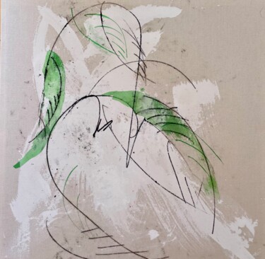 Druckgrafik mit dem Titel "von Augenblick zu A…" von Irene Ostermann, Original-Kunstwerk, Monotypie Auf Keilrahmen aus Holz…