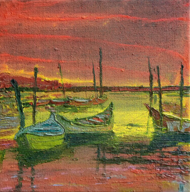 Malerei mit dem Titel "good evening" von Sergio Kovalov, Original-Kunstwerk, Öl