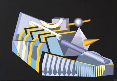 제목이 "Geometric Mechanism"인 미술작품 Bonsanthy로, 원작, 아크릴