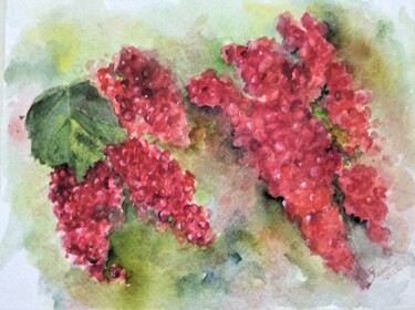 제목이 "Bacche Ribes"인 미술작품 Solange Esposito (SEsposito)로, 원작, 수채화