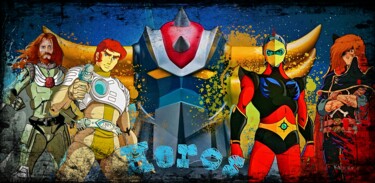 绘画 标题为“HEROS” 由Dominique Kleiner, 原创艺术品, 数字油画