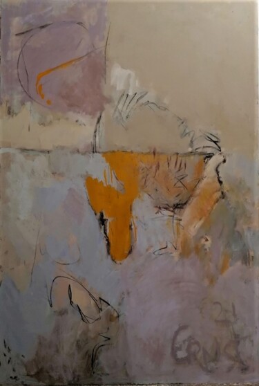Painting titled "Zufallsgeometrie" by Ernst Wieltschnig, Original Artwork, Pigments