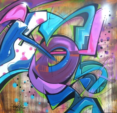 Peinture intitulée "100 titres 89" par Saname, Œuvre d'art originale, Bombe aérosol
