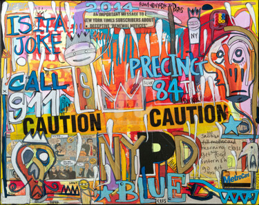 Peinture intitulée "911 is a joke" par Tarek Ben Yakhlef, Œuvre d'art originale, Acrylique