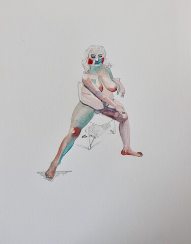 Painting titled "Paola" by Olga Petrova, Original Artwork, Watercolor