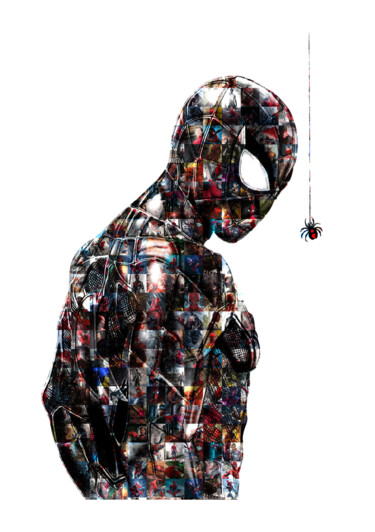 数字艺术 标题为“Spiderman Mosaic” 由Paul Stowe, 原创艺术品, 照片蒙太奇