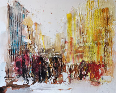 「Sunny day in the ci…」というタイトルの絵画 Jan Feketeによって, オリジナルのアートワーク, アクリル