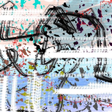 ABSTRACT ART #055 Painting titled "ABSTRACT ART #055" by Diogo Cruz, Original Artwork, Digital Painting Mounted on Wood Panel