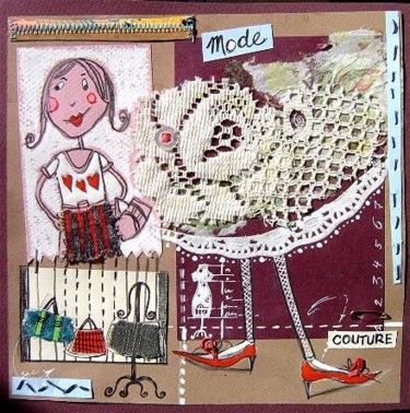 Peinture intitulée "LA MODE" par Catherine Suchocka, Œuvre d'art originale