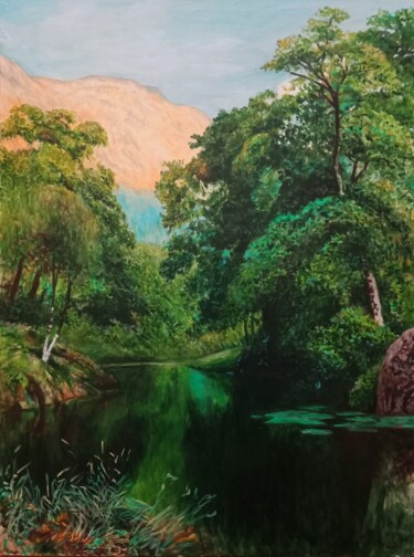 Painting titled "Teach us to number…" by Leo Budhi, Original Artwork, Acrylic