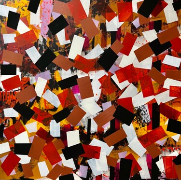 "Les petits papiers" başlıklı Tablo Virginie Munch tarafından, Orijinal sanat, Akrilik Ahşap Sedye çerçevesi üzerine monte e…