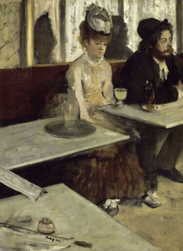 Pintura titulada "L’Absinthe" por Edgar Degas, Obra de arte original, Oleo