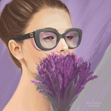 Digital Arts titled "Lavanda time" by Julia Shchedrova, Original Artwork, Digital Painting