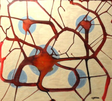 Painting titled "Clonage" by Claude Gascon, Original Artwork, Acrylic
