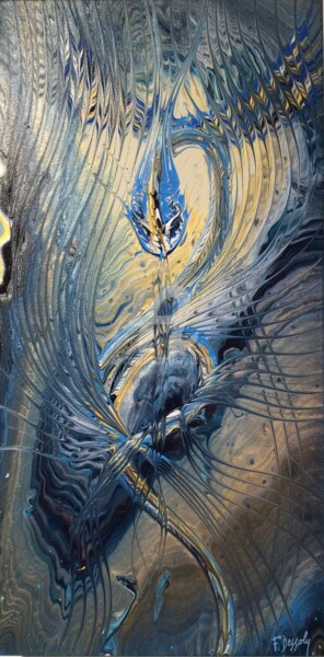 绘画 标题为“Le souffle du Drago…” 由Fabien Dessoly (Symbolic Art BZH), 原创艺术品, 丙烯 安装在木质担架架上
