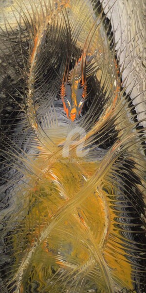 Le Souffle du Dragon 3/8 "Le Souffle du Drago…" başlıklı Tablo Fabien Dessoly (Symbolic Art BZH) tarafından, Orijinal sanat, Akrilik Ahşap Sedye çerç…