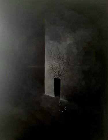 Painting titled "Open door" by Daniel Polyakov, Original Artwork, Acrylic
