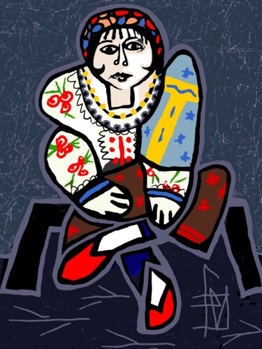 数字艺术 标题为“Ukrainienne” 由Franck Vidal, 原创艺术品, 数字油画