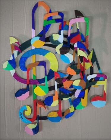 Painting titled "Sol'en notes" by Alain Paul (PaulA), Original Artwork, Acrylic