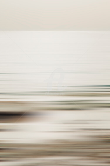 Digital Arts titled "Seashore in the mis…" by Rita Kapitulski, Original Artwork, Digital Painting