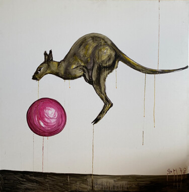 Painting titled "4r3wwu / Imprints o…" by Leni Smoragdova, Original Artwork, Oil Mounted on Wood Stretcher frame