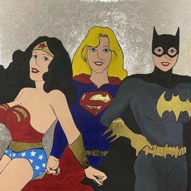 Peinture intitulée "SUPER GIRLS" par Rubens Fogacci, Œuvre d'art originale, Acrylique Monté sur Châssis en bois