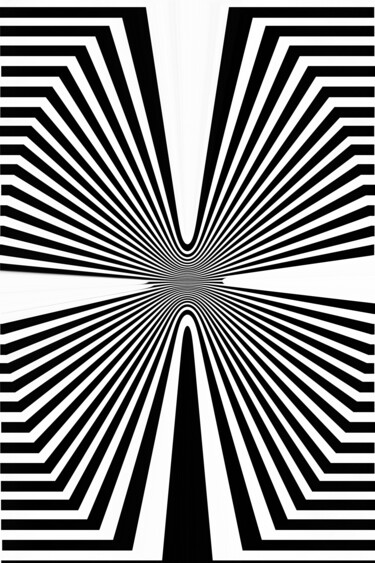 Arts numériques intitulée "black & white horiz…" par Gaudi .C, Œuvre d'art originale, Travail numérique 2D