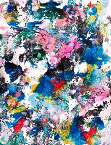 Schilderij getiteld "Fantasia" door Marianne Huizinga, Origineel Kunstwerk, Acryl