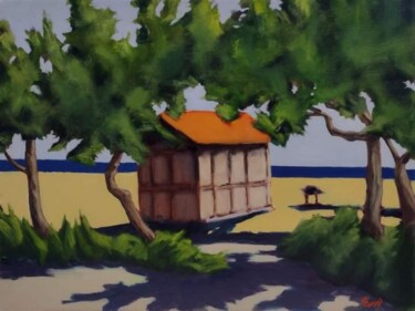 「Pineta dei Funai」というタイトルの絵画 Francesco Loggiによって, オリジナルのアートワーク, オイル