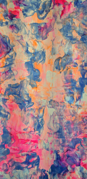 Painting titled "Untitled Abstract 38" by Oberlin The Artist, Original Artwork, Acrylic