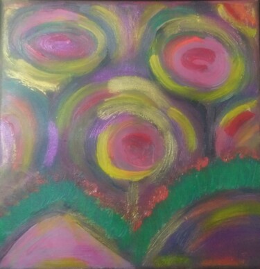 Peinture intitulée "Arbres à sucettes" par Chrystelle Ragot, Œuvre d'art originale, Acrylique Monté sur Châssis en bois
