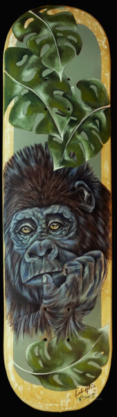 Painting titled "N'Sanga" by Bérengère Labarthe (Lab-Art), Original Artwork, Acrylic