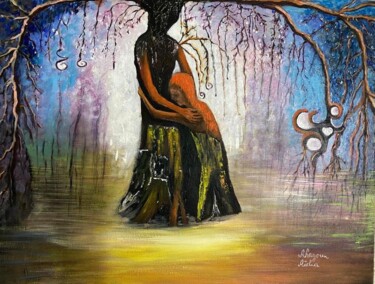 Painting titled "Mère Nature" by Aicha Ahayoun Tazmi, Original Artwork, Acrylic