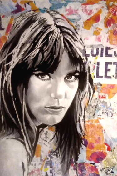 Schilderij getiteld "Di doo dah" door Sébastien Léonard (4 Mains), Origineel Kunstwerk, Collages