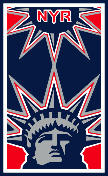 绘画 标题为“New York Rangers” 由Tony Rubino, 原创艺术品, 丙烯 安装在木质担架架上