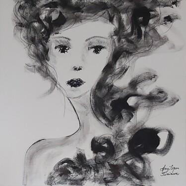 Peinture intitulée "ROSE" par Angélique Pécriaux, Œuvre d'art originale, Acrylique Monté sur Châssis en bois