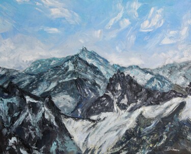 제목이 "The Alps from the T…"인 미술작품 Liza Illichmann로, 원작, 기름 나무 들것 프레임에 장착됨