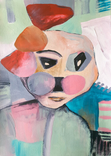绘画 标题为“Bob” 由Iulia Paun, 原创艺术品, 丙烯 安装在纸板上