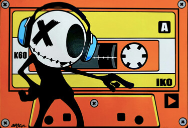 Peinture intitulée "Audiophage" par Arsen, Œuvre d'art originale, Acrylique Monté sur Châssis en bois