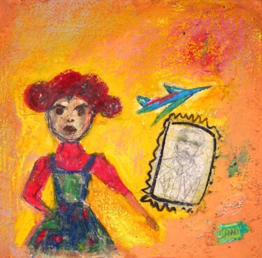 Peinture intitulée "Daddy don’t leave!" par Joanna Raad, Œuvre d'art originale, Acrylique